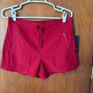 Women's Red Casual Shorts